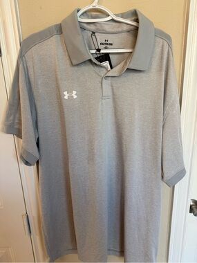 Under Armour Light Gray Performance Polo